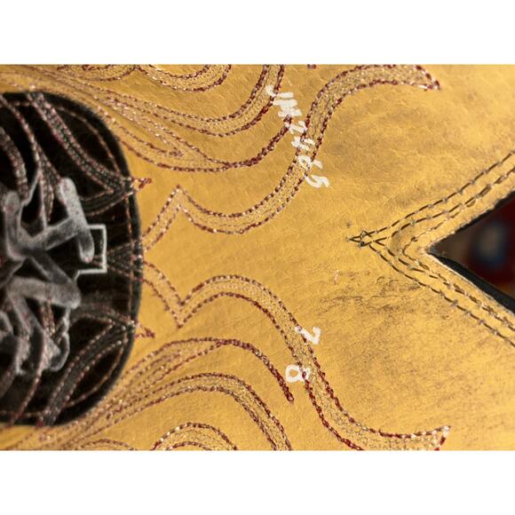 James Montague Nocona Black & Red Snakeskin Western Cowboy Boots - Picture 6 of 9